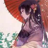 日系动漫和服少女个性头像
