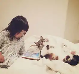 将来生了女儿一定要养只猫,然后...
